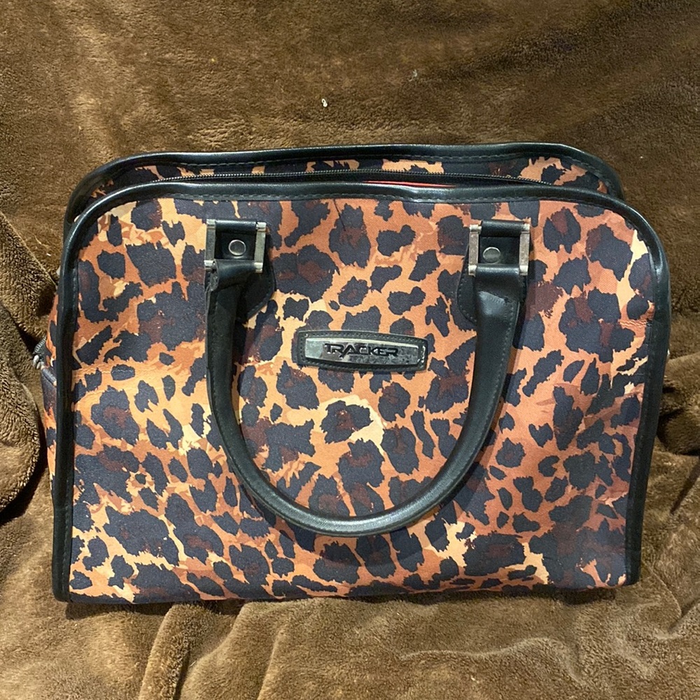 Leopard Print Tracker Laptop Bag